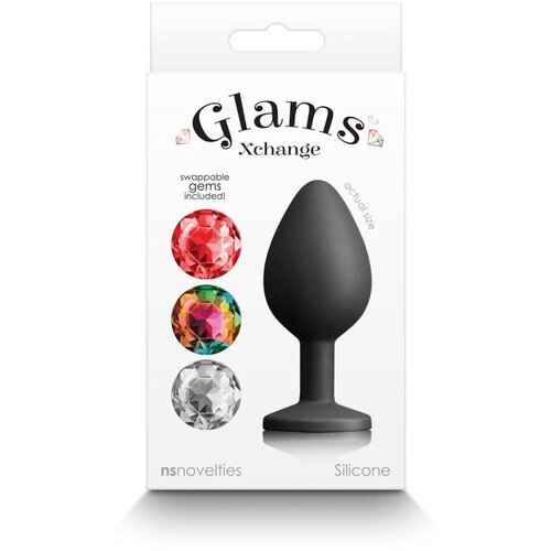 New Sensations Novelties Analni Čep Glams Xchange Round Medium Slike