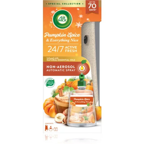 Air Wick Active Fresh Pumpkin Spice & Everything Nice automatski osvježivač zraka s punjenjem 228 ml