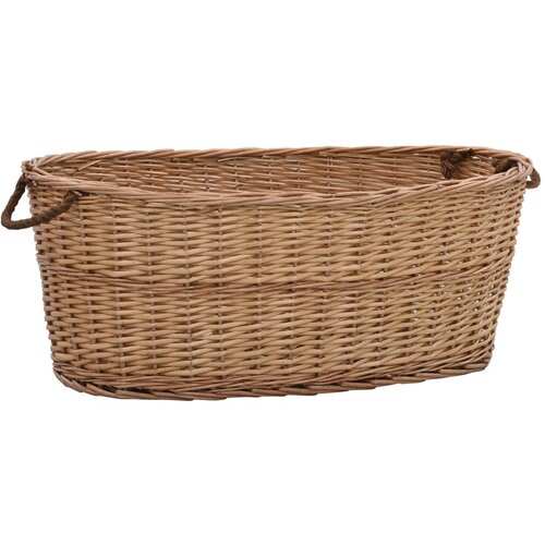 VidaXL ko&amp;scaron;ara za drva z ročaji za prena&amp;scaron;anje 88x57x34 cm naravna vrba Slike