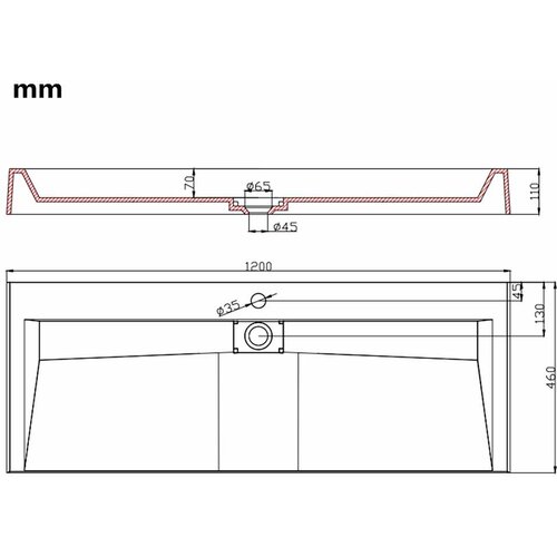  Umivaonik od lijevanih minerala/mramora 120 x 46 x 11 cm bijeli Slike