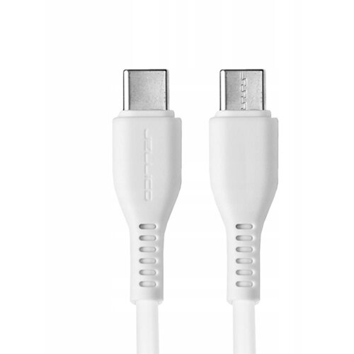 Jellico Podatkovni kabel KDS-30 (Fast Charge) 3,0A 60W vhod Type-C na Type-C 1m, bel, bakrena sredica, ekstremno vzdržljiv Slike