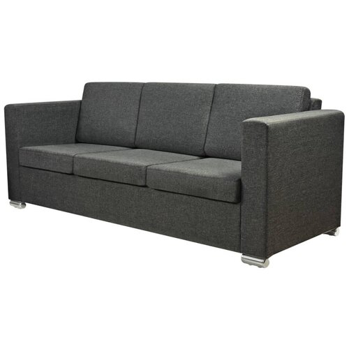 Maison Chic kavč - Sofa - Kanape trosed iz blaga temno siv, (21726690) Cene