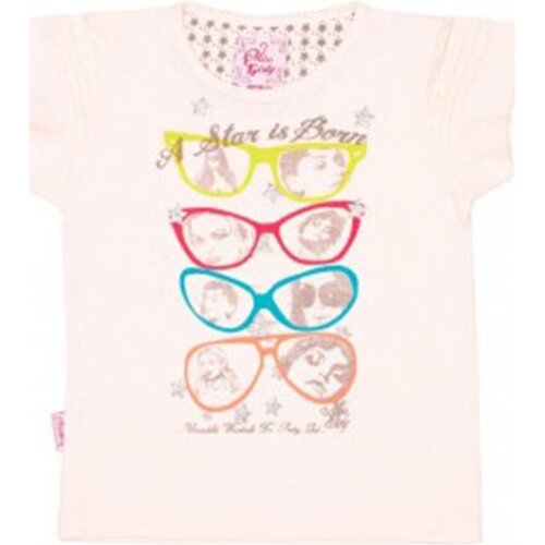 Miss Girly Majice s kratkimi rokavi T-shirt manches courtes fille FISTAR Rožnata Cene