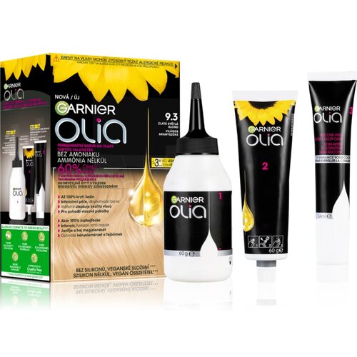 Garnier Olia Big Kit permanentna barva za lase odtenek 9.3 Gold Light Blond Cene