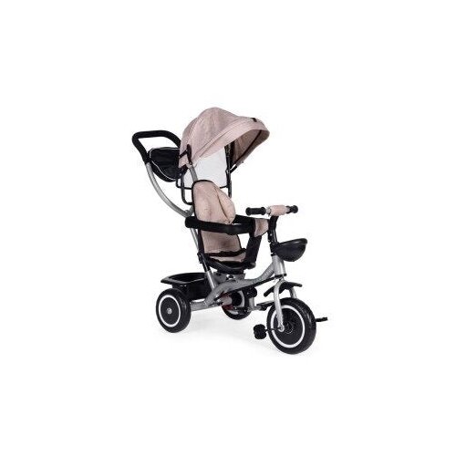 ECO TOYS WQL-066-52 &amp;ndash; Otro&amp;scaron;ki voziček/tricikel 2 v 1 z vrtečim sedežem 360&amp;deg;, star&amp;scaron;evsko ročico in zložljivo senčnico, bež Slike