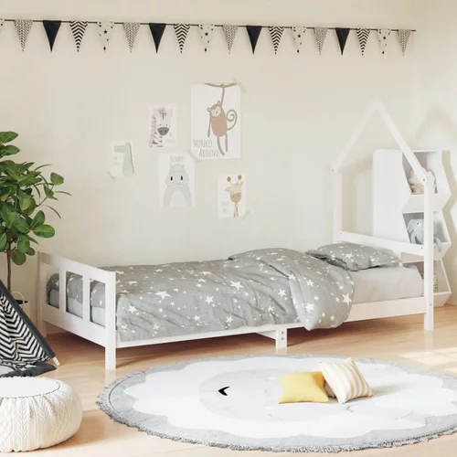  za dječji krevet bijeli 90 x 190 cm od masivne borovine