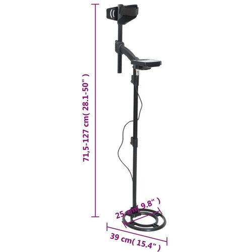 VidaXL Detektor metala sa samopode&amp;scaron;avanjem 18 cm dubina pretraživanja Slike