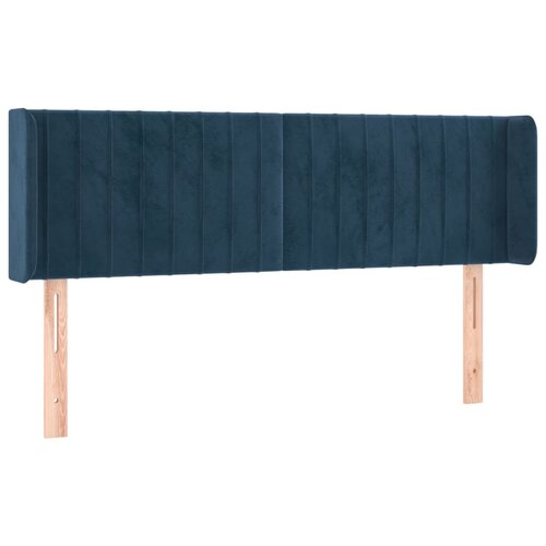 Maison Chic Vzglavna omarica - Nočna omarica - Posteljna omarica z u&scaron;esi temno modro 147x16x78/88 cm žamet, (21710418) Cene
