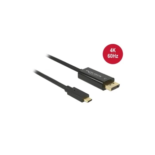 Delock USB / DisplayPort Priključni kabel [1x Muški konektor USB-C™ - 1x Muški konektor DisplayPort] 1 m Crna