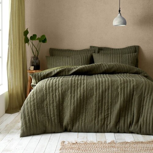 Pineapple Elephant Kaki zelena enojna posteljnina 135x200 cm Tamba Stripe &amp;ndash; Slike