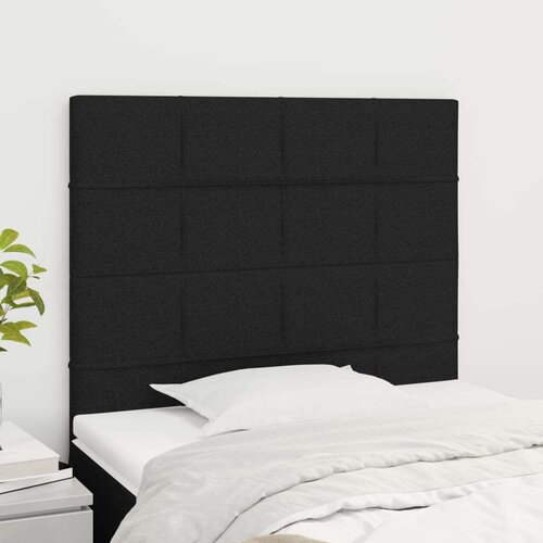  Posteljno vzglavje 2 kosa črno 90x5x78/88 cm blago, (20793822) Slike