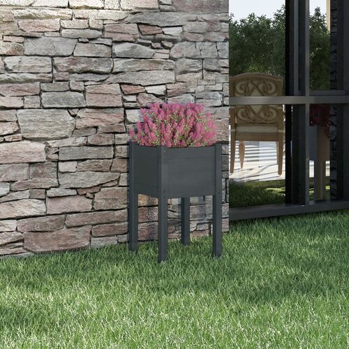 vidaXL Vrtna sadilica siva 40 x 40 x 70 cm od masivne borovine Cijene