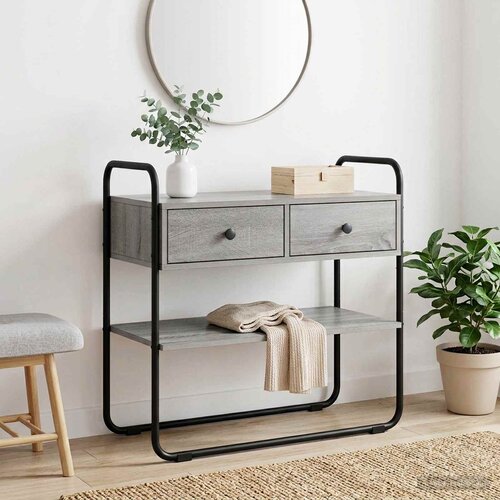  Konzolna stolica Siva Sonoma 80 x 40 x 75 cm Konstruirano drvo Slike
