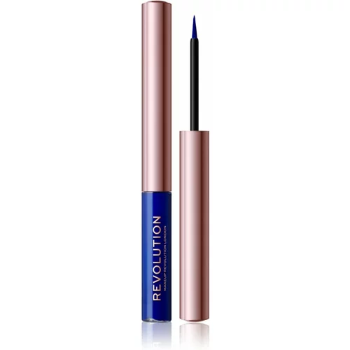 Makeup Revolution Super Flick tekući eyelineri nijansa Blue 2,4 ml