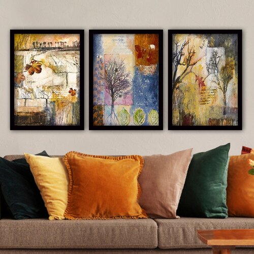 Wallity 3SC147 multicolor decorative framed painting (3 pieces) Cene