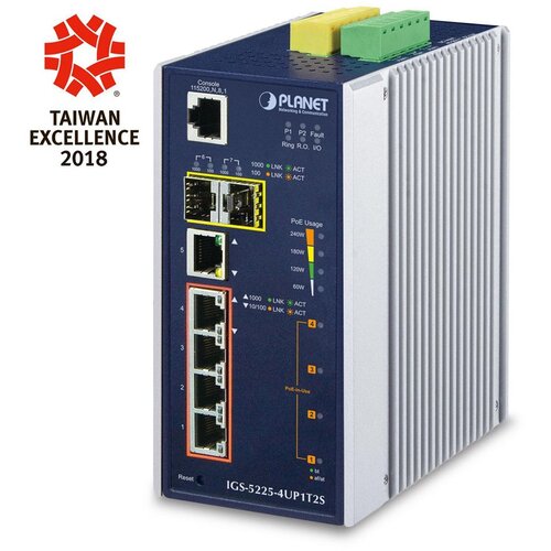 Planet IGS-5225-4UP1T2S network switch Managed L2+ Gigabit Ethernet (10 /100 /1000) Power over Ethernet (PoE) Blue, Silver Cijene