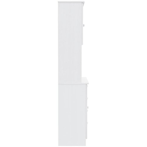  Visoka komoda ALTA bijela 77 x 35 x 165 cm od masivne borovine Slike