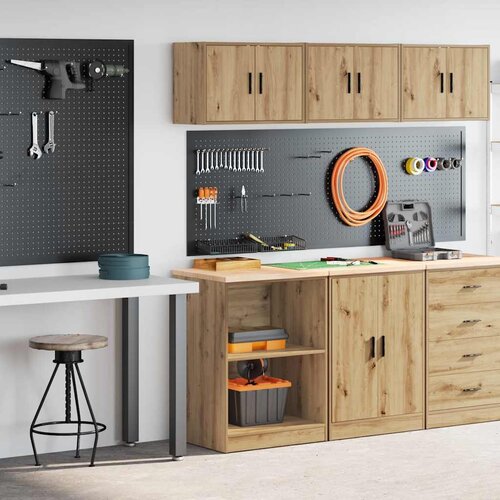 vidaXL Garažne omare 2 kosa artisan hrast inženirski les Cene
