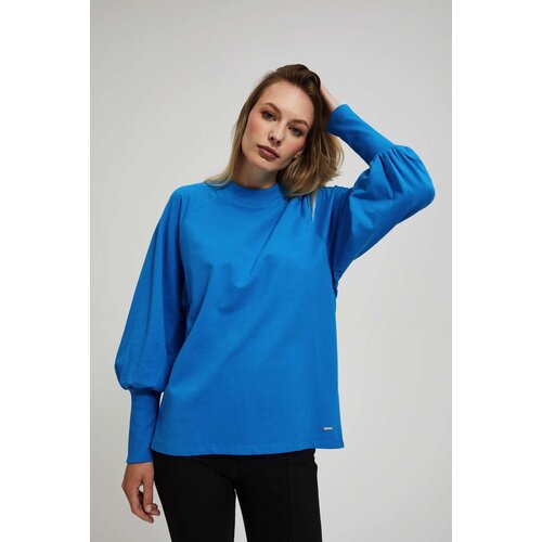 Marisse Azure Blouse With Puffed Sleeves Cene