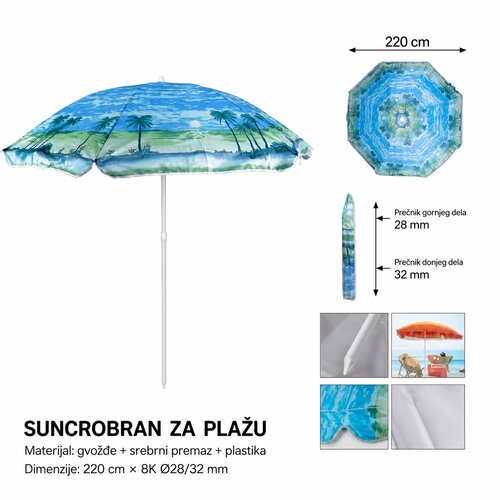 KMT Suncobran za plažu, &Scaron;areni Cene