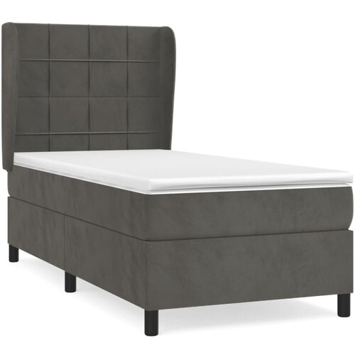 Maison Chic Box spring postelja - Vzmetna postelja z vzmetnico temno siva 100x200 cm žamet SL14152, (21901304) Cene