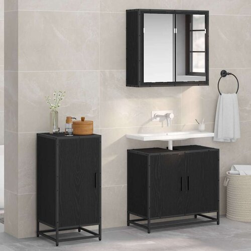 vidaXL Kreveta Crni hrast 35 x 35.5 x 76 cm Konstruirano drvo Cijene