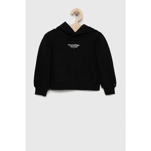 Tommy Hilfiger Otro&amp;scaron;ka mikica črna barva, s kapuco Slike