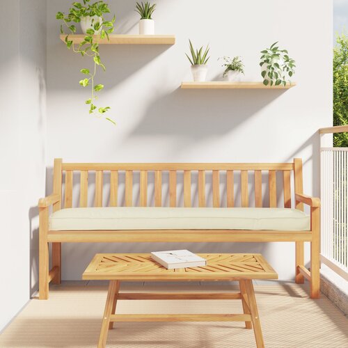 VidaXL Zunanja blazina Krem Poliester 200x40x8cm Vzdržljiva Blazina Slike