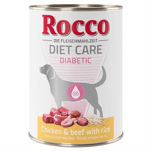Rocco Diet Care Diabetic piščanec in govedina z rižem - 6 x 400 g