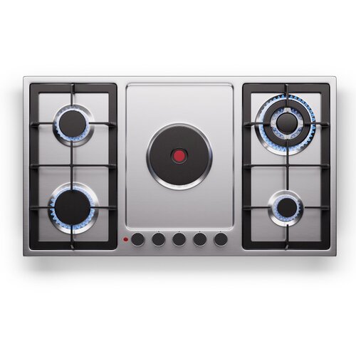 Klarstein MultiChef 5 Hot Plate, električna in plinska kuhalna plošča, 5 kuhalnih con, 4 gorilniki, 1 električna plošča Cene