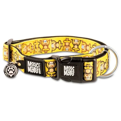 Max&Molly Ogrlica Smart ID Monkey Maniac, L – 2,5 cm x 39-62 cm
