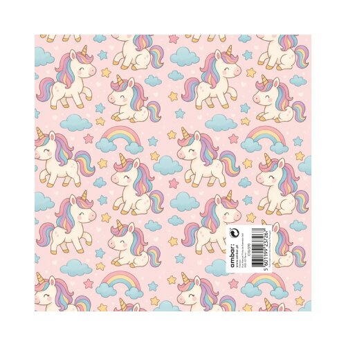 Ambar Ukrasni papir tabak - Children, Magic Unicorn Slike