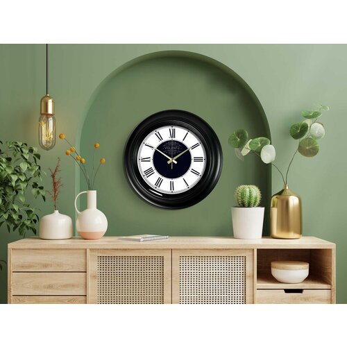 Wallity Zidni sat A80818-Syh10Gld, 45x45 cm, Crni Cene