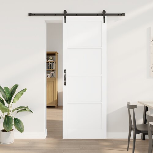 vidaXL drsna vrata s setom strojne opreme bela 83x232 cm iz masivnega borovega lesa, notranja vrata 'ORKDAL'bela 83x232x4 cm iz masivnega borovega lesa Cene