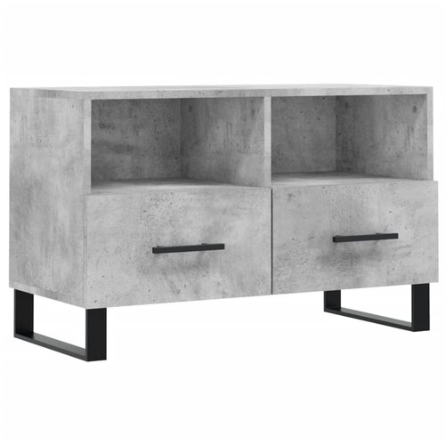 Maison Chic TV omarica - TV stojalo - Televizijska omarica betonsko siva 80x36x50 cm inženirski les, (21699245) Slike