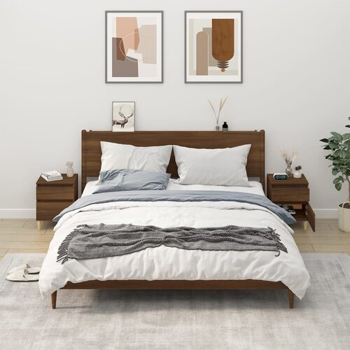 vidaXL Nočna omarica 2 kosa Rjav hrast 40x35x50 cm Cene