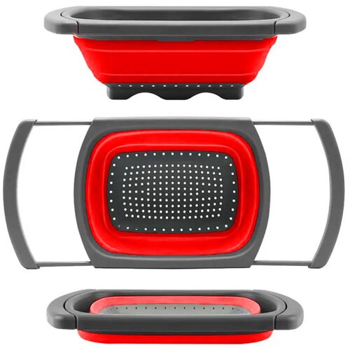  Silikonsko sklopivo cjedilo ocjeđivač 27cm podesive ručke Cijene