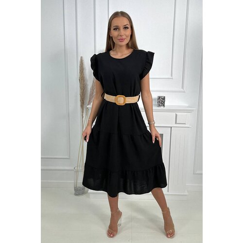 Kesi Black dress with ruffles Slike