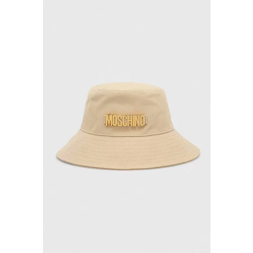 Moschino Pamučni šešir boja: bež, pamučni