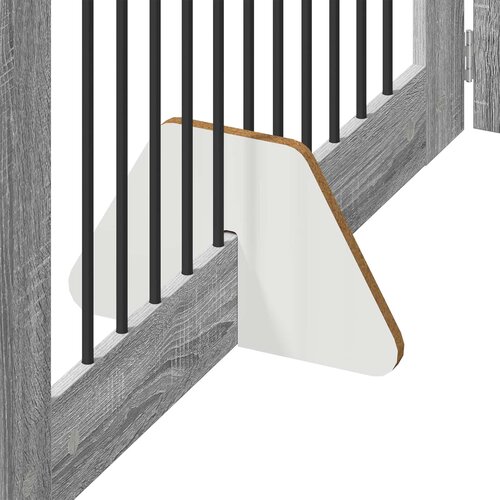  Vrata za pse s postoljem 6 pcs Siva sonoma 100 x 60 cm Slike