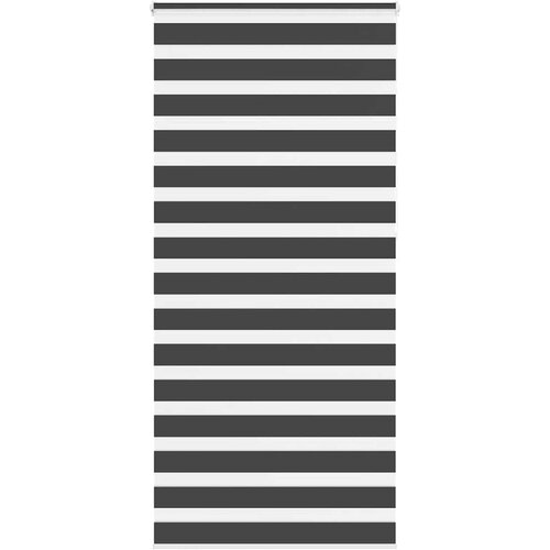 vidaXL Zavjesa zebra crna 110x230 cm širina tkanine 105,9 cm poliester Cijene