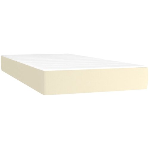  Madrac s džepičastim oprugama srednje tvrdoće krem 80x200x20 cm od umjetne kože Slike