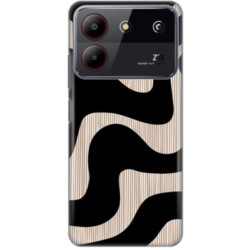  Maska za ZTE Blade A54 Black Flow Silikonska Print Skin Slike