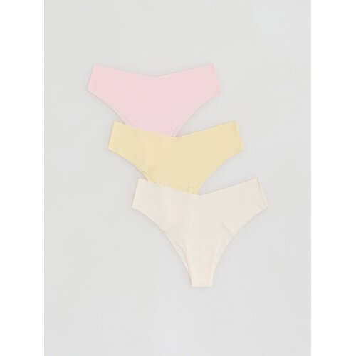 Reserved Set od 3 be&scaron;avne brazilske gaćice - svjetložuto Cijene