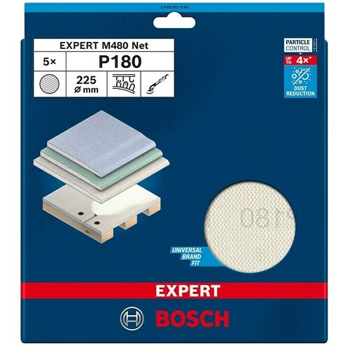 Bosch Expert Set brusnih mreža M480 (Granulacija: 180, Promjer: 225 mm, 5 Kom.) Cijene