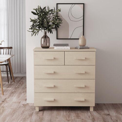 vidaXL komoda medeno rjava 79x40x80 cm trdna borovina Cene