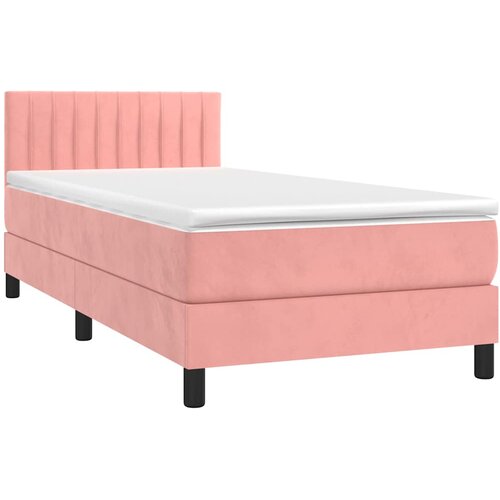  box spring s madracem LED ružičasti 80x200 cm bar&amp;scaron;unasti Slike