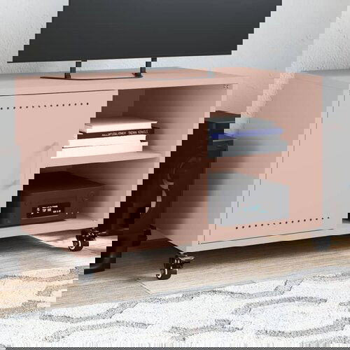 VidaXL TV ormarić ružičasti 68 x 39 x 43,5 cm hladno valjani čelik Slike