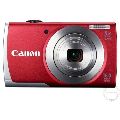 Canon PowerShot A3500 IS red digitalni fotoaparat Slike