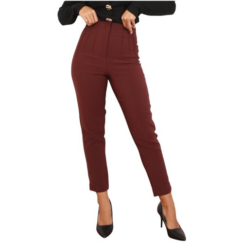 La Modeuse Hlače Chino / Carrot 18819_P53452 Bordo Slike